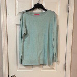 Lilly Pulitzer Soft Aqua Crew Neck Sweater